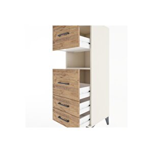 Hyperion Dolap Tek Raflı 4 Çekmeceli 44x44x134 Aytaşı-çam