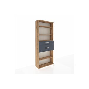 Arges Dolap 4 Raflı 2 Çekmeceli 88x30x221 Çam-antrasit