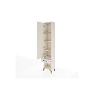 Arges Dolap 4 Raflı Tek Çekmeceli Tek Kapaklı 44x30x221 Aytaşı-aytaşı