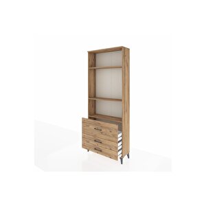 Arges Dolap 3 Raflı 3 Çekmeceli 88x30x221 Çam-çam