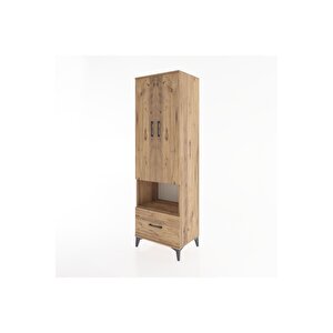 Hyperion Dolap 5 Raflı Tek Çekmeceli 2 Kapaklı 60x44x195 Çam-çam