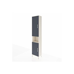 Arges Dolap 4 Raflı 2 Kapaklı Tek Askılı 44x30x221 Aytaşı-antrasit