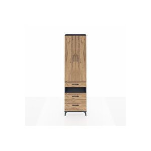 Arges Dolap 4 Raflı 3 Çekmeceli 2 Kapaklı 60x30x221 Antrasit-çam