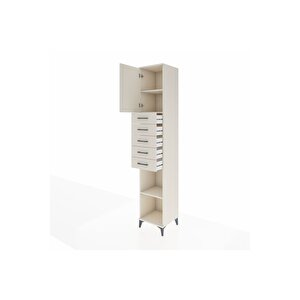 Hyperion Dolap 3 Raflı 5 Çekmeceli Tek Kapaklı 44x44x243 Aytaşı-aytaşı