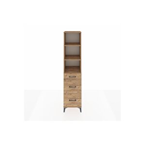 Hyperion Dolap 3 Raflı 3 Çekmeceli Tek Kapaklı 44x44x195 Çam-çam