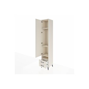 Hyperion Dolap 4 Raflı 2 Çekmeceli Tek Askılı 44x44x243 Aytaşı-aytaşı