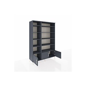 Hyperion Gardrop 10 Raflı 3 Kapaklı 132x44x195 Antrasit-antrasit