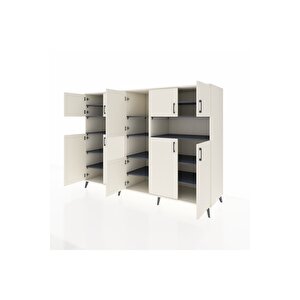 Kronos Dolap 14 Raflı 10 Kapaklı 220x59x163 Aytaşı-aytaşı/antrasit