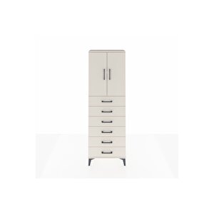 Arges Dolap 2 Raflı 6 Çekmeceli 2 Kapaklı 60x30x182 Aytaşı-aytaşı