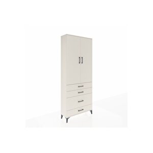 Arges Dolap 2 Raflı 4 Çekmeceli Tek Askılı 88x30x221 Aytaşı-aytaşı