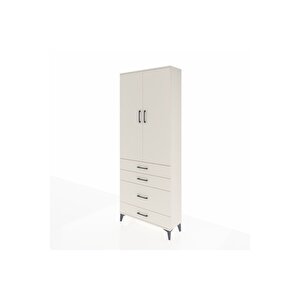 Arges Dolap 2 Raflı 4 Çekmeceli Tek Askılı 88x30x221 Aytaşı-aytaşı