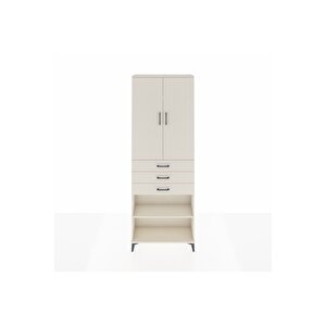 Arges Dolap 4 Raflı 3 Çekmeceli 2 Kapaklı 88x30x243 Aytaşı-aytaşı