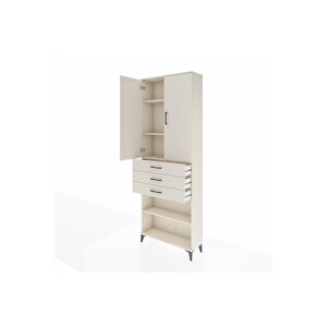 Arges Dolap 4 Raflı 3 Çekmeceli 2 Kapaklı 88x30x243 Aytaşı-aytaşı