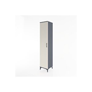 Hyperion Dolap 3 Raflı Tek Kapaklı 44x44x221 Antrasit-aytaşı