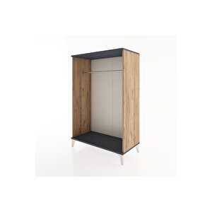 Hyperion Dolap Tek Askılı 88x44x134 Çam-antrasit