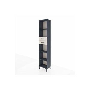 Arges Dolap 4 Raflı 2 Çekmeceli 44x30x221 Antrasit-aytaşı