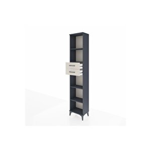 Arges Dolap 4 Raflı 2 Çekmeceli 44x30x221 Antrasit-aytaşı