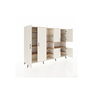 Hyperion Dolap 13 Raflı 6 Kapaklı 220x44x163 Aytaşı-aytaşı/çam