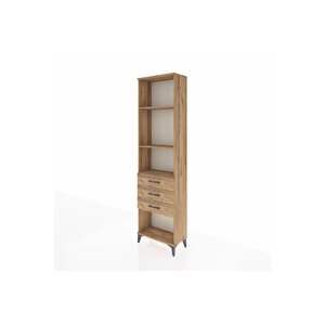 Arges Dolap 3 Raflı 3 Çekmeceli 60x30x221 Çam-çam