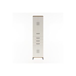 Hyperion Dolap 3 Raflı 4 Çekmeceli 4 Kapaklı 60x44x243 Çam-aytaşı