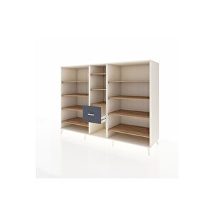 Kronos Dolap 11 Raflı 3 Çekmeceli  220x59x163 Aytaşı-çam/antrasit