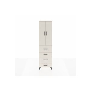 Arges Dolap 2 Raflı 4 Çekmeceli Tek Askılı 60x30x221 Aytaşı-aytaşı