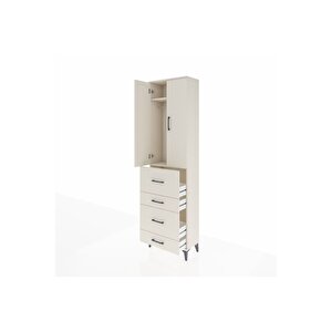 Arges Dolap 2 Raflı 4 Çekmeceli Tek Askılı 60x30x221 Aytaşı-aytaşı
