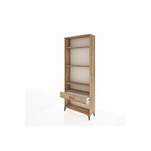 Arges Dolap 4 Raflı Tek Çekmeceli 88x30x221 Çam-çam