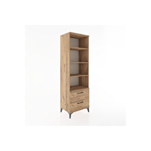 Hyperion Dolap 4 Raflı 2 Çekmeceli 60x44x195 Çam-çam