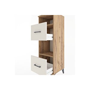 Hyperion Dolap 2 Raflı 2 Çekmeceli 44x44x134 Çam-aytaşı