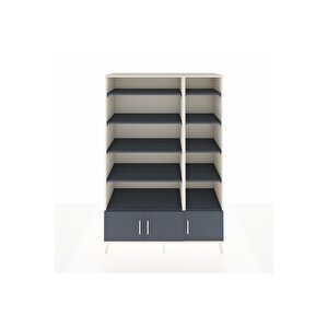 Hyperion Gardrop 10 Raflı 3 Kapaklı 132x44x195 Aytaşı-antrasit