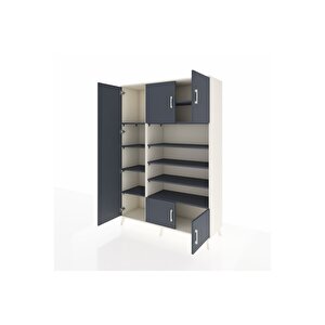 Hyperion Gardrop 10 Raflı 5 Kapaklı 132x44x195 Aytaşı-antrasit