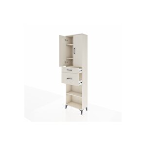Arges Dolap 4 Raflı 2 Çekmeceli 2 Kapaklı 60x30x221 Aytaşı-aytaşı