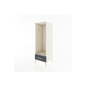 Hyperion Dolap Tek Raflı Tek Çekmeceli Tek Askılı 44x44x134 Aytaşı-antrasit