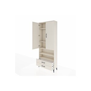 Arges Dolap 5 Raflı 2 Çekmeceli 2 Kapaklı 88x30x221 Aytaşı-aytaşı