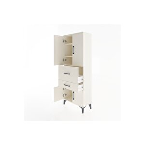 Arges Dolap 3 Raflı 2 Çekmeceli 4 Kapaklı 60x30x163 Aytaşı-aytaşı
