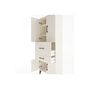 Arges Dolap 3 Raflı 2 Çekmeceli 4 Kapaklı 60x30x163 Aytaşı-aytaşı