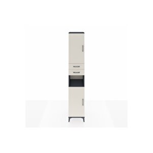 Hyperion Dolap 5 Raflı 2 Çekmeceli 2 Kapaklı 44x44x243 Antrasit-aytaşı