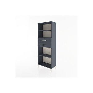 Arges Dolap 3 Raflı 2 Çekmeceli 60x30x163 Antrasit-antrasit