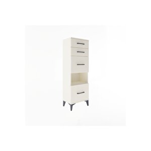 Arges Dolap Tek Raflı 4 Çekmeceli 44x30x134 Aytaşı-aytaşı