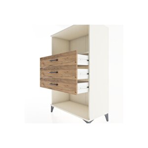Hyperion Dolap Tek Raflı 3 Çekmeceli 88x44x134 Aytaşı-çam