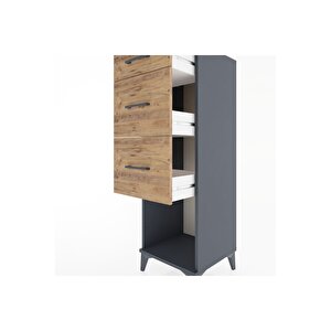 Hyperion Dolap 3 Çekmeceli 44x44x134 Antrasit-çam