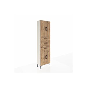 Arges Dolap 3 Raflı 3 Çekmeceli 4 Kapaklı 60x30x221 Aytaşı-çam