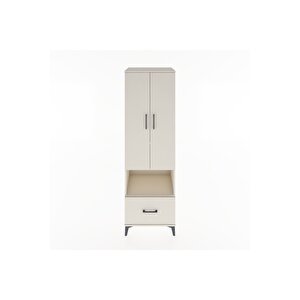 Hyperion Dolap 3 Raflı Tek Çekmeceli Tek Askılı 60x44x195 Aytaşı-aytaşı