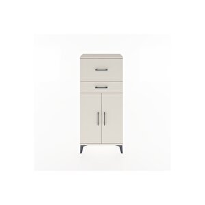 Hyperion Dolap Tek Raflı 2 Çekmeceli 2 Kapaklı 60x44x134 Aytaşı-aytaşı