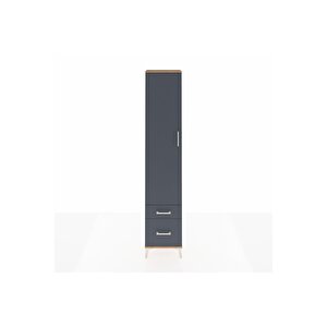 Arges Dolap 2 Raflı 2 Çekmeceli Tek Askılı 44x30x221 Çam-antrasit
