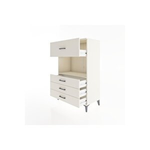 Hyperion Dolap Tek Raflı 4 Çekmeceli 88x44x134 Aytaşı-aytaşı