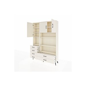 Arges Gardrop 9 Raflı 6 Çekmeceli 3 Kapaklı 132x30x195 Aytaşı-aytaşı