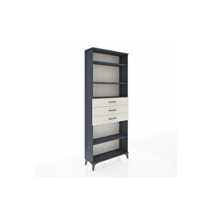 Arges Dolap 4 Raflı 3 Çekmeceli 88x30x221 Antrasit-aytaşı