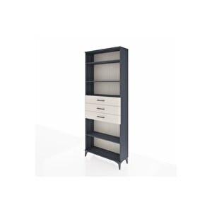 Arges Dolap 4 Raflı 3 Çekmeceli 88x30x221 Antrasit-aytaşı